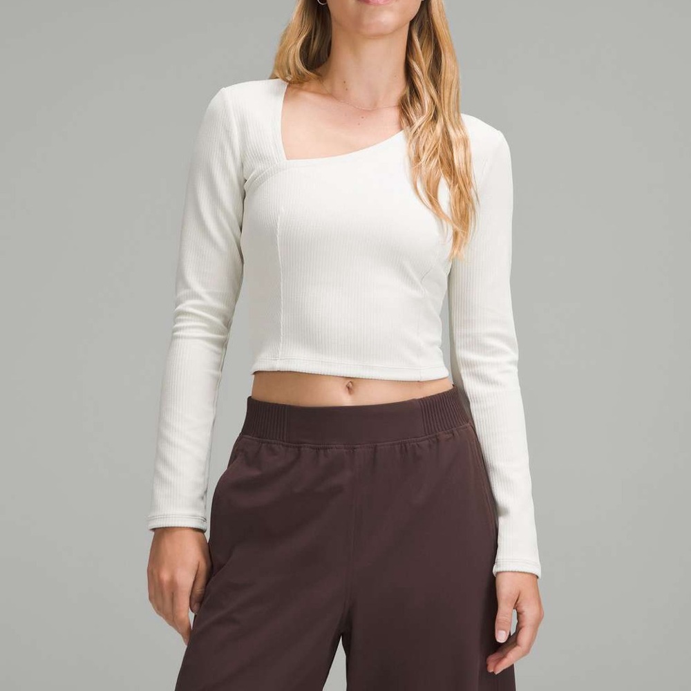 NWT lululemon Ribbed Softstreme Asymmetric Long Sleeve
